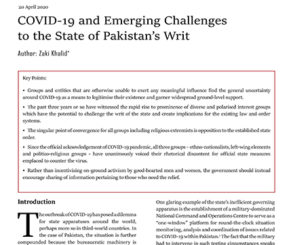 COVID-19 and Emerging Challenges to the State of Pakistan’s Writ