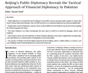 Beijing's Public Diplomacy Reveals the Tactical Approach of Financial Diplomacy in Pakistan